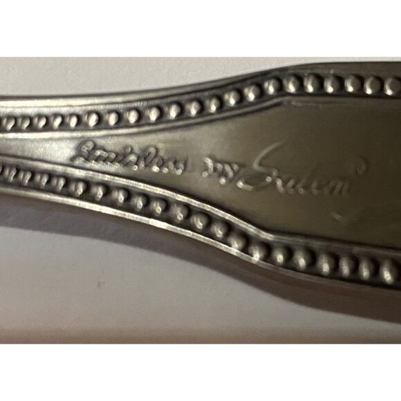 "1776' Stainless By Salem Japan 6 Piece Serving Set Beaded Edge - Picture 9 of 9